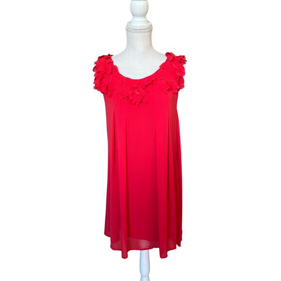 Ted Baker Heart Ruffle Collar Flowy Shift Dress - Picture 1 of 7